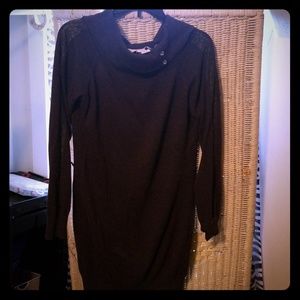 Charcoal Gray Sweater Dress